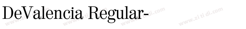 DeValencia Regular字体转换